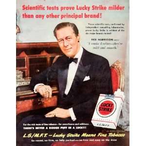  1950 Ad Lucky Strike Cigarettes American Tobacco Rex 