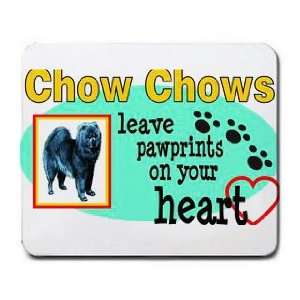  Chow Chows Leave Paw Prints on your Heart Mousepad Office 