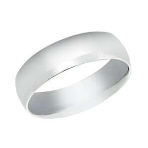  14K Solid White Gold Mens Ring / Band: Jewelry