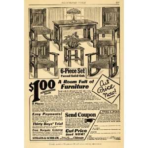  1921 Ad Straus & Schram Furniture Home Decoration 