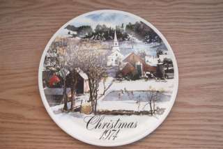 Smuckers 1974 Christmas Plate series by David Coolidge  