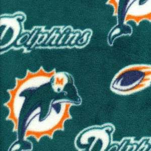 NFL Miami Dolphins Polar Fleece Fabric:  Sports & Outdoors