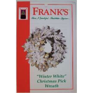  Winter White Christmas Pick Wreath Craft Pattern: Kitchen 