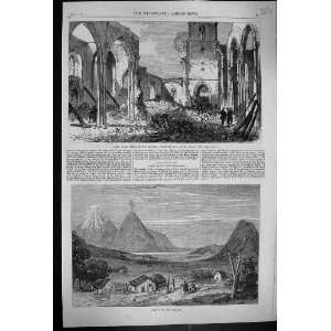  1867 Ruins St. JohnS Church Croydon Fire Lake Taupo New 