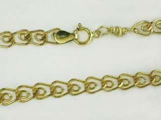   inches italian heart design genuine 12k gold filled small size anklet