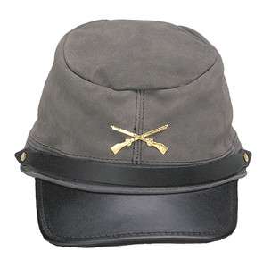 Leather/ Suede Rebel Confederate Civil War Hat Cap NWT  