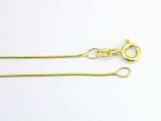 Sleek 10K Yellow Gold Solid Snake Chain.65mm wide 20  