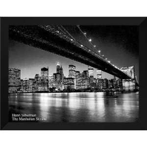  Henri Silberman FRAMED Art 28x36 Manhattan Skyline