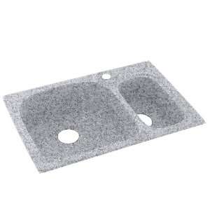   22 Inch Large/Small Bowl Kitchen Sink, Gray Granite: Home Improvement