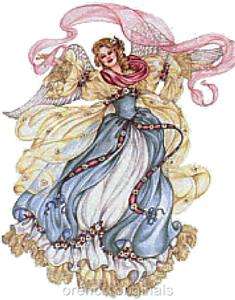 Holiday Victorian Christmas Angel #5 Counted Cross Stitch Chart Free 