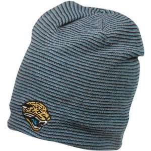   Jaguars Black Teal Striped Long Slouch Knit Beanie: Sports & Outdoors