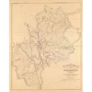 Civil War Map Map of the country between Monterey, Tenn & Corinth 