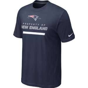  New England Patriots Navy Nike Property Of T Shirt: Sports 