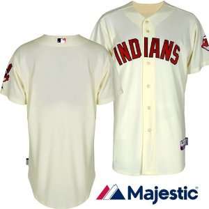 Cleveland Indians Adult Alternate Authentic Cool Base Jersey (Ivory 