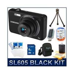 SL605 Digital Camera Black Kit w/ Memory Card, Case, Screen Protector