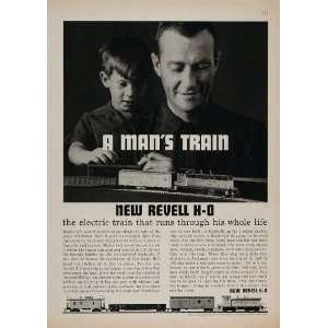 1956 Ad Revell HO Model Electric Train Father Son Dad   Original Print 