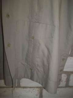 Light Brown Guayabera ROMANI short sleeve Button Shirt sz XL  