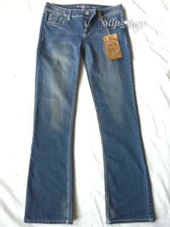 BIANCO JEANS Womens Blue Washed Bootcut Stretch/Size 28 & 29/$120/NWT 