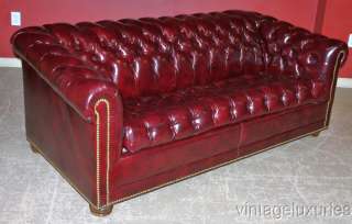 MINT CONDITION Hancock &Moore Burgundy Chesterfield Leather Sofa or 