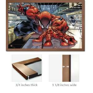  Bronze Framed Spider Man Wall Crawler Poster 5325