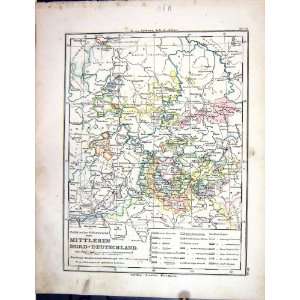  Emil Von SydowS Schul Atlas 1870 Map Mittleren Nord 