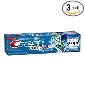   Plus Scope Dual Blast Fresh Mint Blast Toothpaste, 4 Ounce (Pack of 3