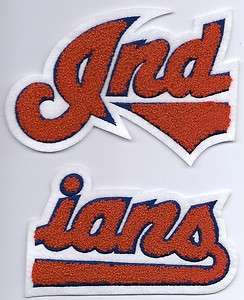 Cleveland Indians sew on chenille patch unused mint condition 11 3/4 