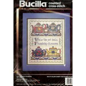   Counted Cross Stitch Collectable Teapots Arts, Crafts & Sewing