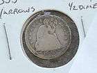 1853 P Liberty Seated Silver Half Dime With Arrows U.S.