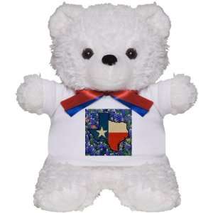  Teddy Bear White Texas Flag Bluebonnets 