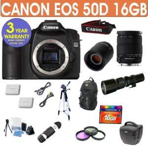  Canon EOS 50D + Sigma 18 200mm OS Lens + 500mm Preset Lens 