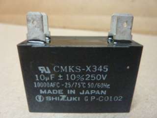 Shizuki Electric Capacitor CMKS X345, 250 Volt, 50/60 Hz #30813  