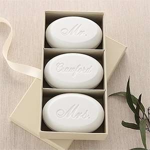  Mr & Mrs Personalized Wedding Soap Set: Beauty