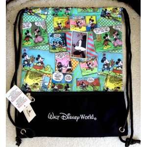  Disney Mickey Mouse Color Comic Pattern Cloth Backpack NEW 