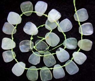 14x16mm natural new Jade leaf shape gemstone Beads 15.5  