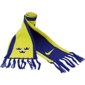  Nike Sweden Royal Blue Gold IIHF Scarf: Sports & Outdoors