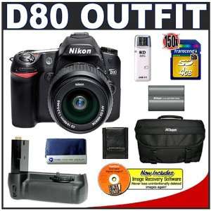  Nikon D80 10.2MP Digital SLR Camera with 18 55mm II DX 