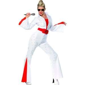  Elvis Jumpsuit Fancy Dress Costume   Womens Size US 10 12 