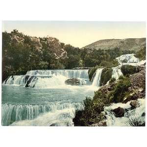  Sebenico,Sibenik,Krka river falls,Dalmatia,Croatia,1895 