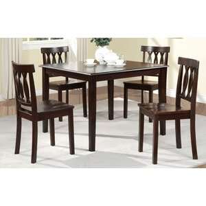  42 Square Wood Dinette Table with 4 Chairs Office 