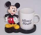 Disney Mickey Mouse Coaster & Coffee Mug Figurine Set