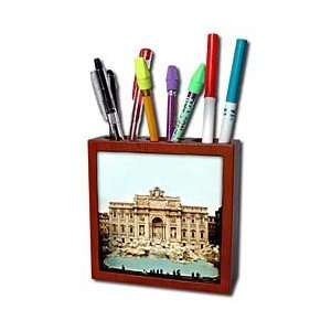  Vacation Spots   Trevi Fountain Italy   Tile Pen Holders 5 