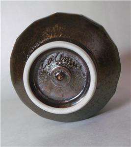 TOM COLEMAN studio pottery crystalline porcelain tea bowl mint signed 