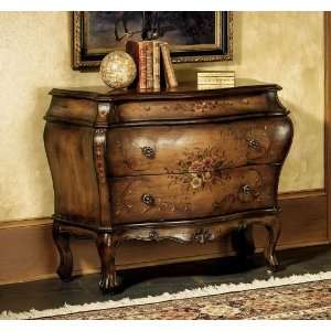   Masterpiece 3 Drawer Hand Painted Bombé Hall Chest