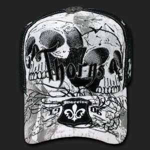  THORNS CONDEMNED SKULLS WHITE HAT CAP HATS Everything 