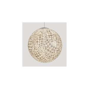  Croc Capiz Shell Ball Pendant Chandelier, Small by Worlds 