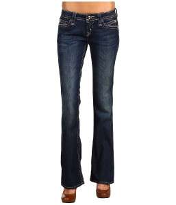 NWT ROCK REVIVAL ELENA BOOT CUT CRYSTAL BUTTON STRETCH JEANS 27  