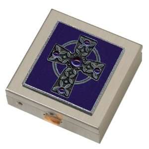  Purple Celtic Cross Small Pill Box
