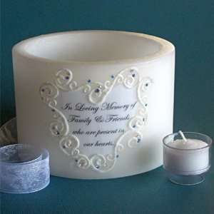  Lace Heart Memorial Lantern Candle