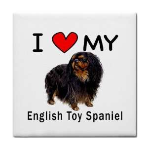  I Love My English Toy Spaniel Tile Trivet 